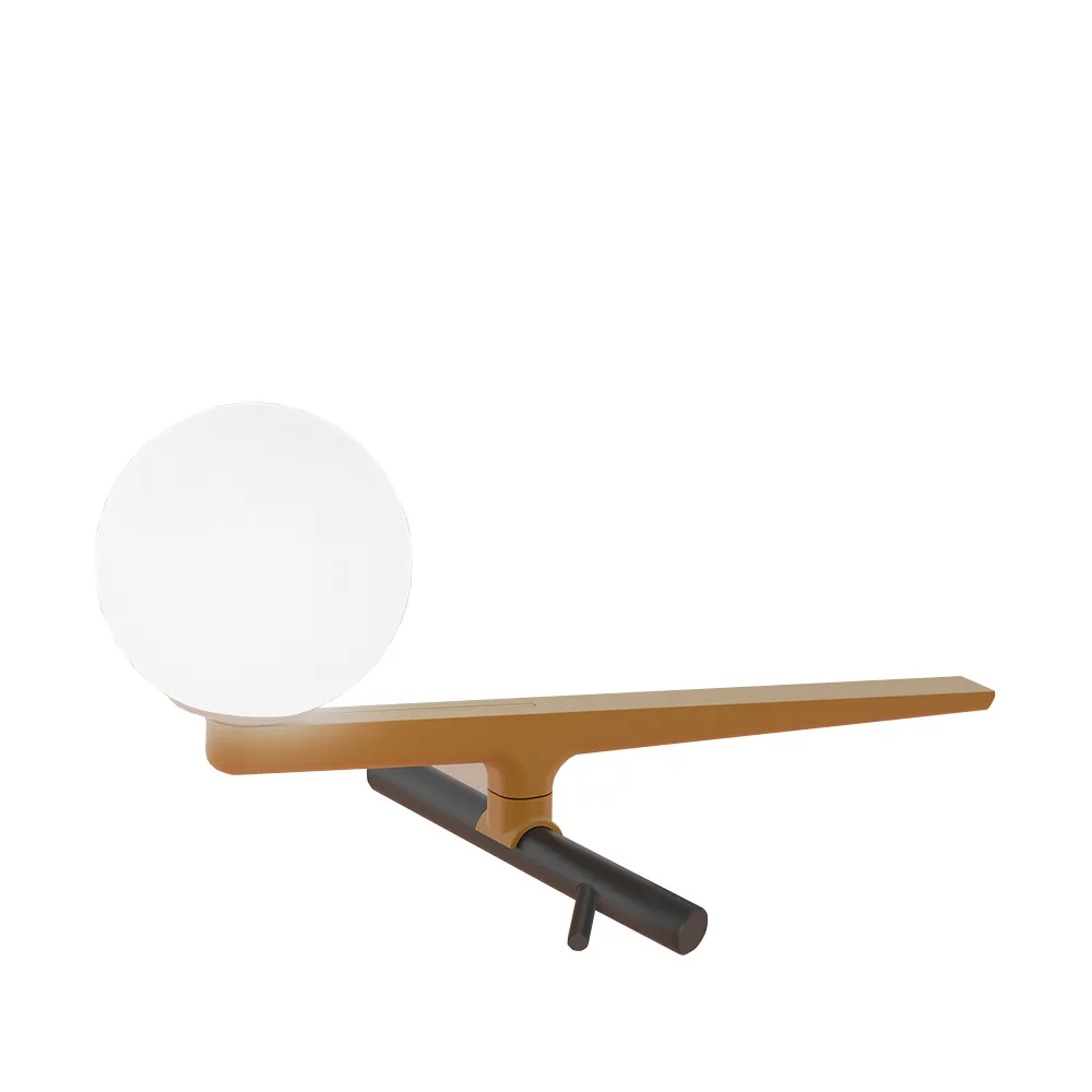 Yanzi T table lamp, Black brass Artemide
