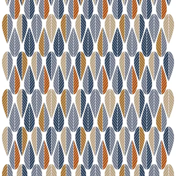 Blader fabric - blue - Arvidssons Textil