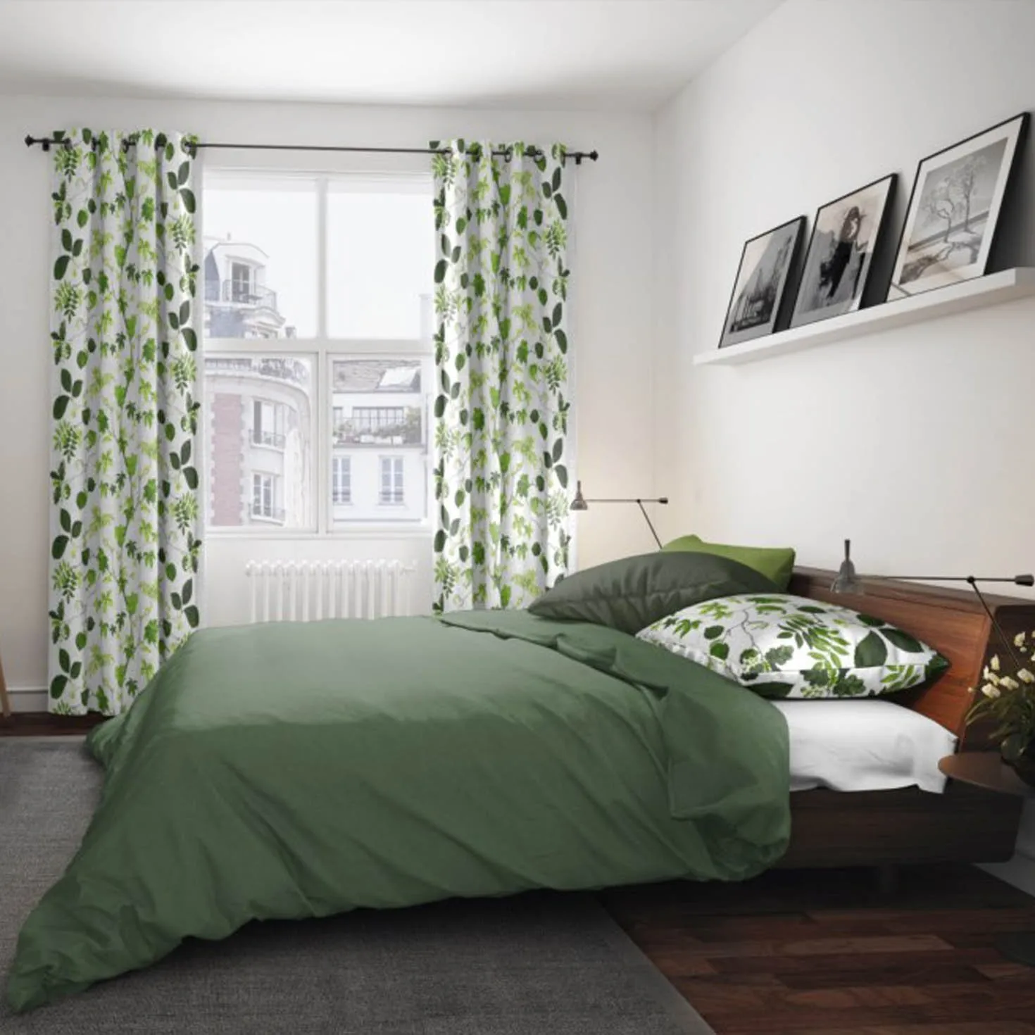 Liv fabric, green Arvidssons Textil