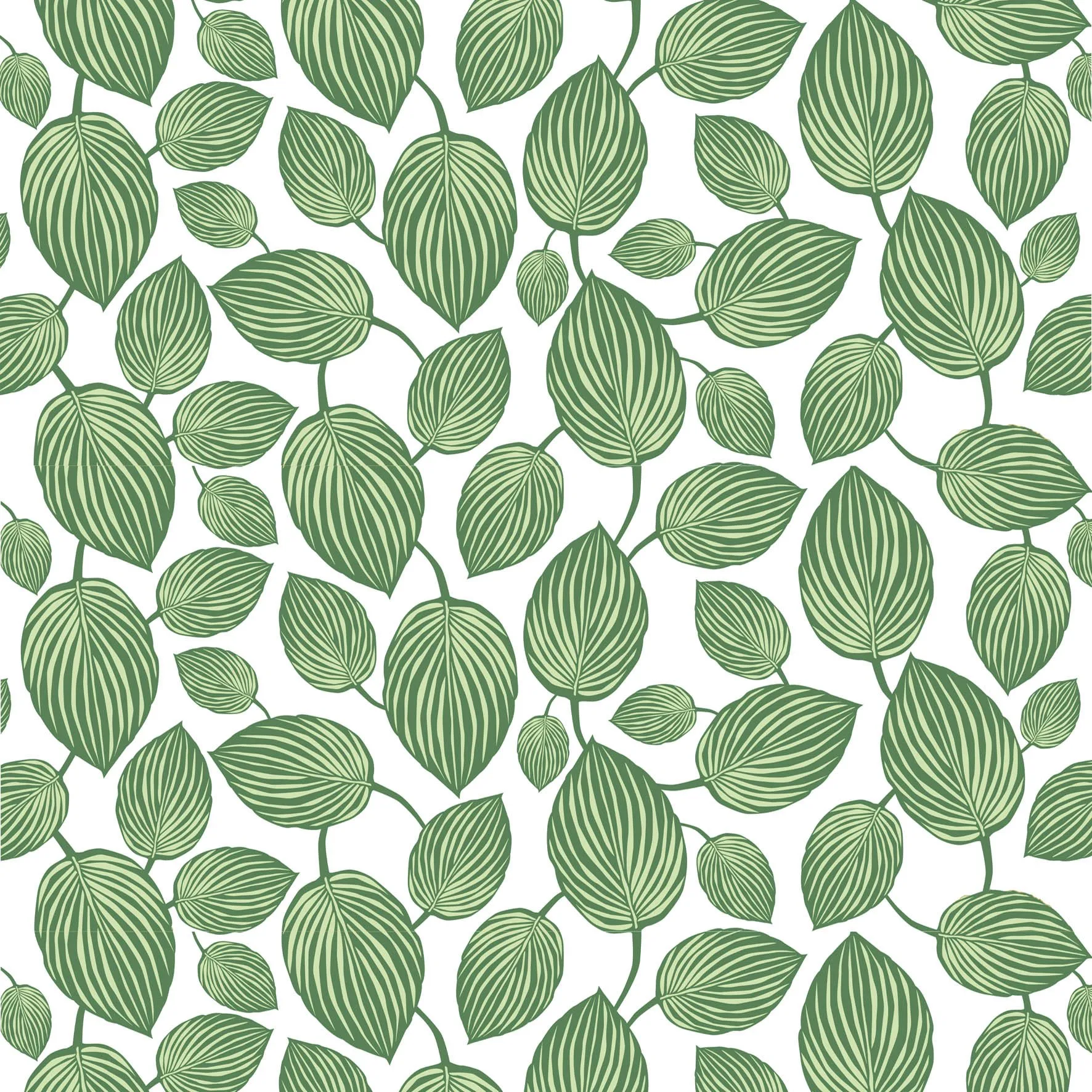 Lyckans blad oilcloth, green Arvidssons Textil
