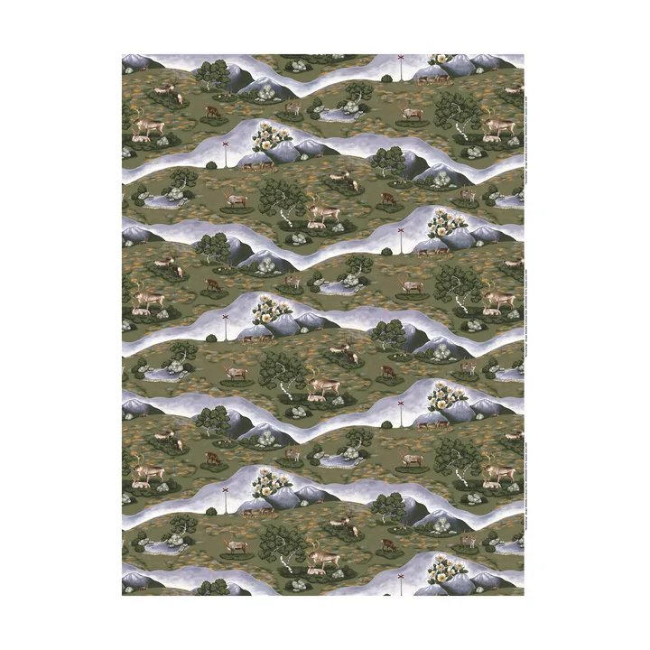 Renvandring fabric - Dark green - Arvidssons Textil
