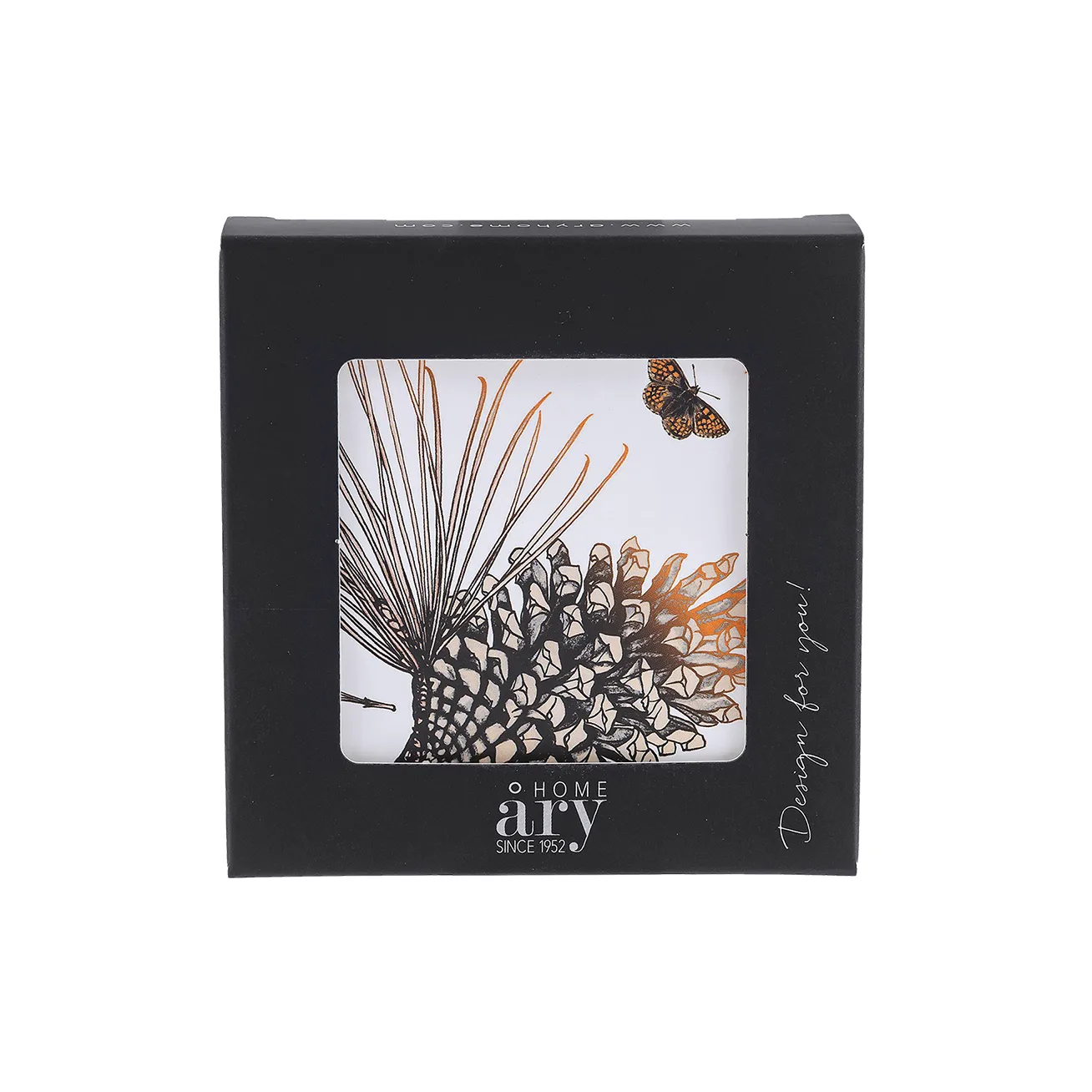 Pine Cone coaster 6-pack, cotton white Åry Home