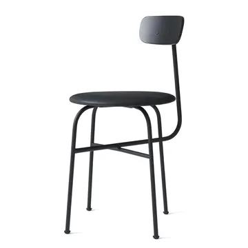 Afteroom chair leather seat 4 legs - Black-black - Audo Copenhagen