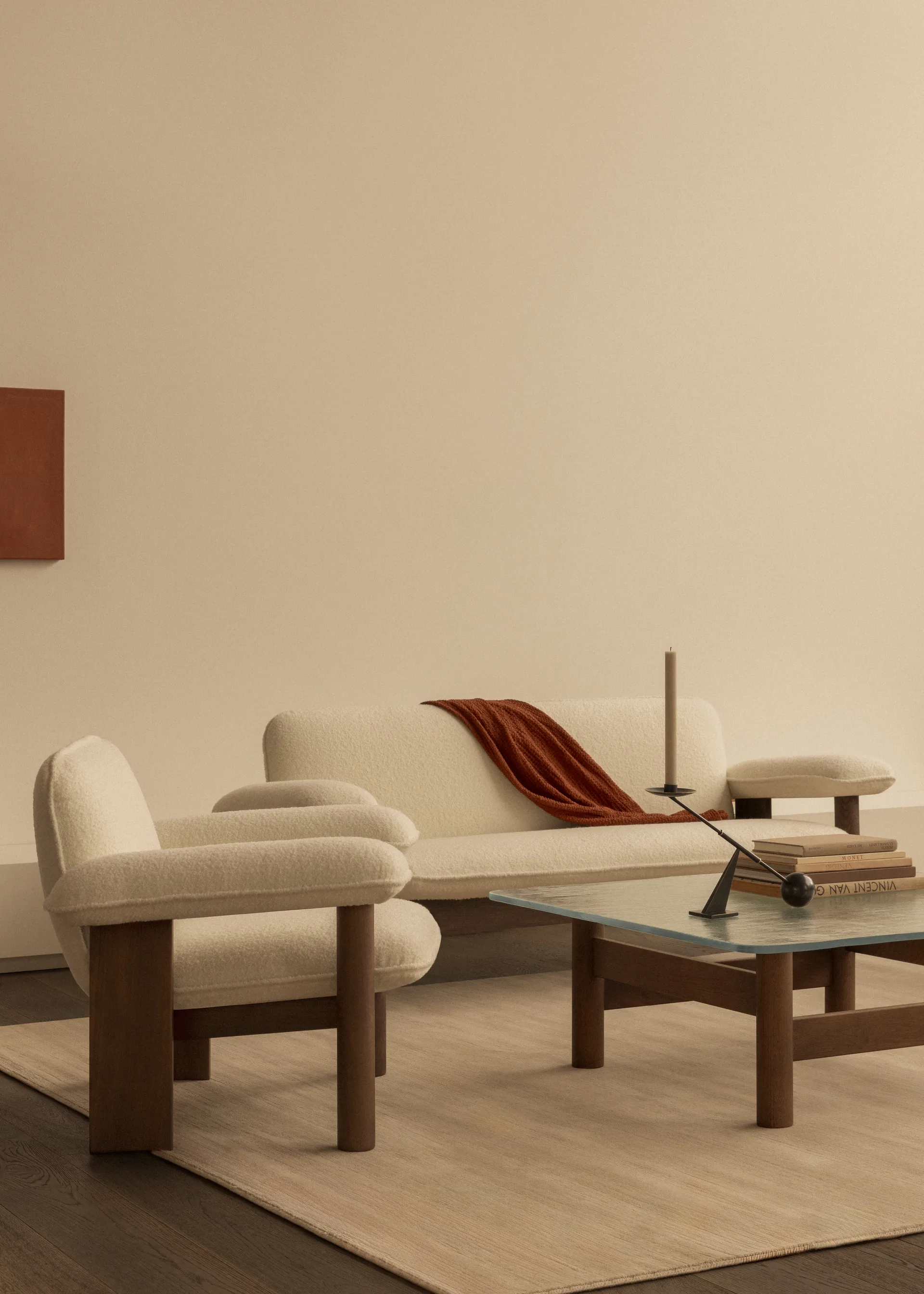 Brasilia armchair low back, Dark oak-Baru 0450 Audo Copenhagen
