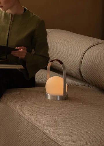 Carrie portable table lamp - Brushed aluminium - Audo Copenhagen