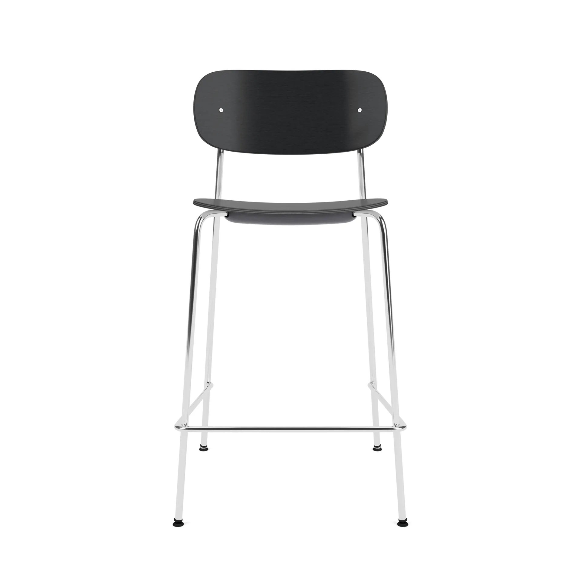 Co Bar Chair bar stool, Black oak-chromed steel, 65 cm Audo Copenhagen