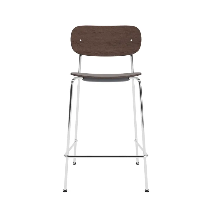 Co Bar Chair bar stool - Dark stained oak-chromed steel, 65 cm - Audo Copenhagen