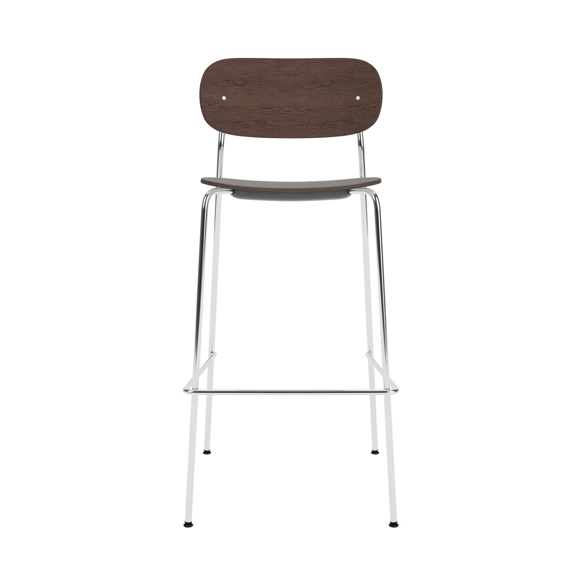 Co Bar Chair bar stool, Dark stained oak-chromed steel, 75 cm Audo Copenhagen