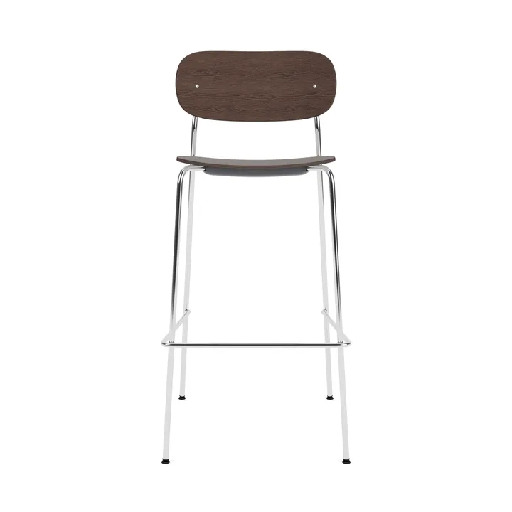 Co Bar Chair bar stool - Dark stained oak-chromed steel, 75 cm - Audo Copenhagen