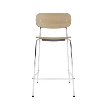 Co Bar Chair bar stool - Oak-chromed steel, 65 cm - Audo Copenhagen