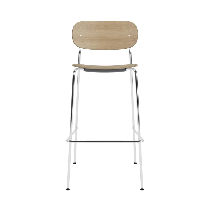 Co Bar Chair bar stool - Oak-chromed steel, 75 cm - Audo Copenhagen
