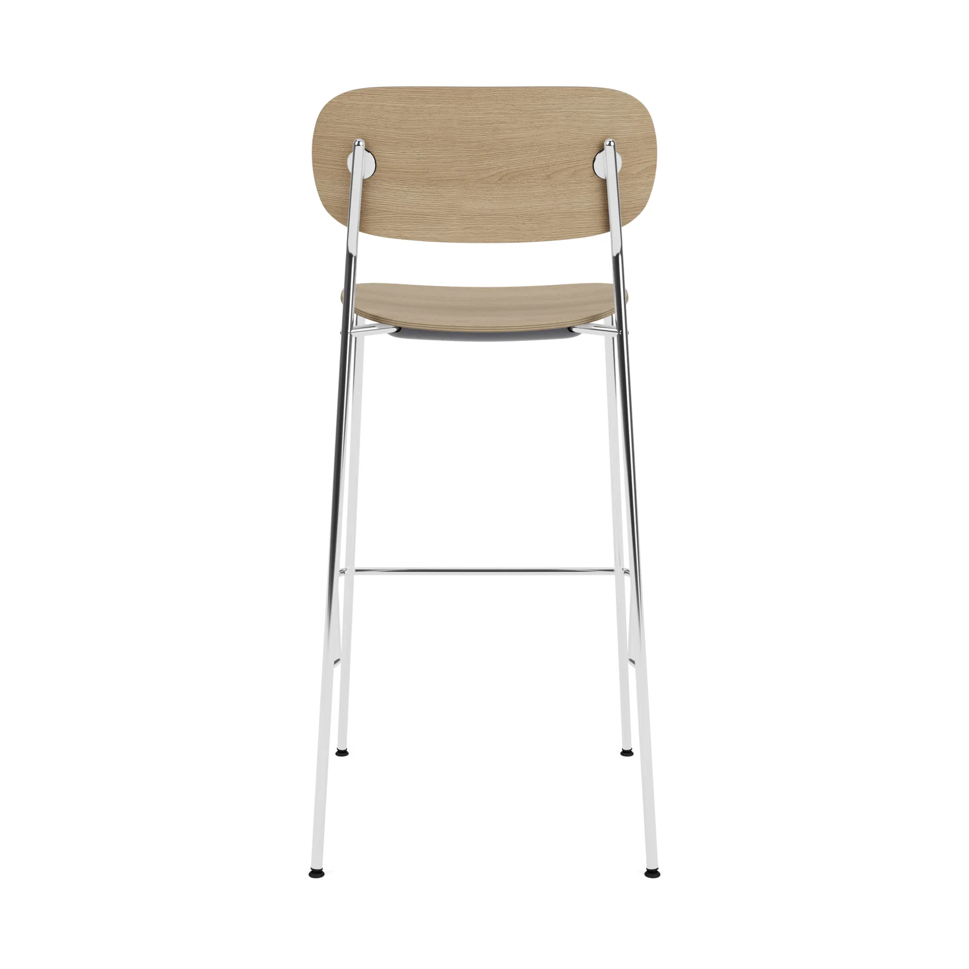 Co Bar Chair bar stool, Oak-chromed steel, 75 cm Audo Copenhagen