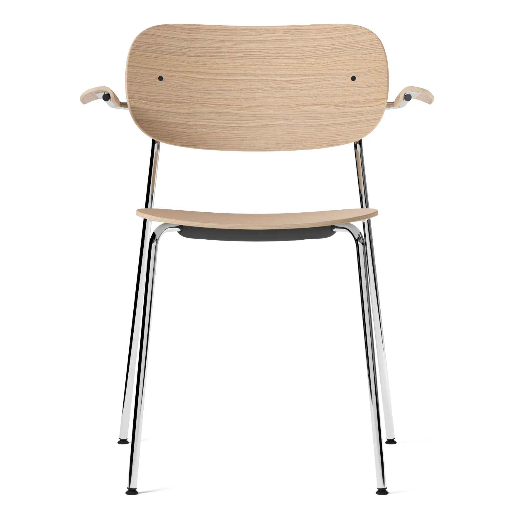 Co chair with armrest chromed legs, oak Audo Copenhagen