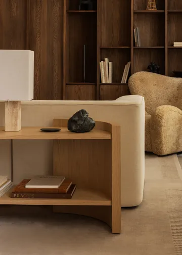 Crescent shelf - Untreated oak, 150x60 cm - Audo Copenhagen