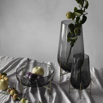 Échasse medium vase - smoke-coloured glass - Audo Copenhagen