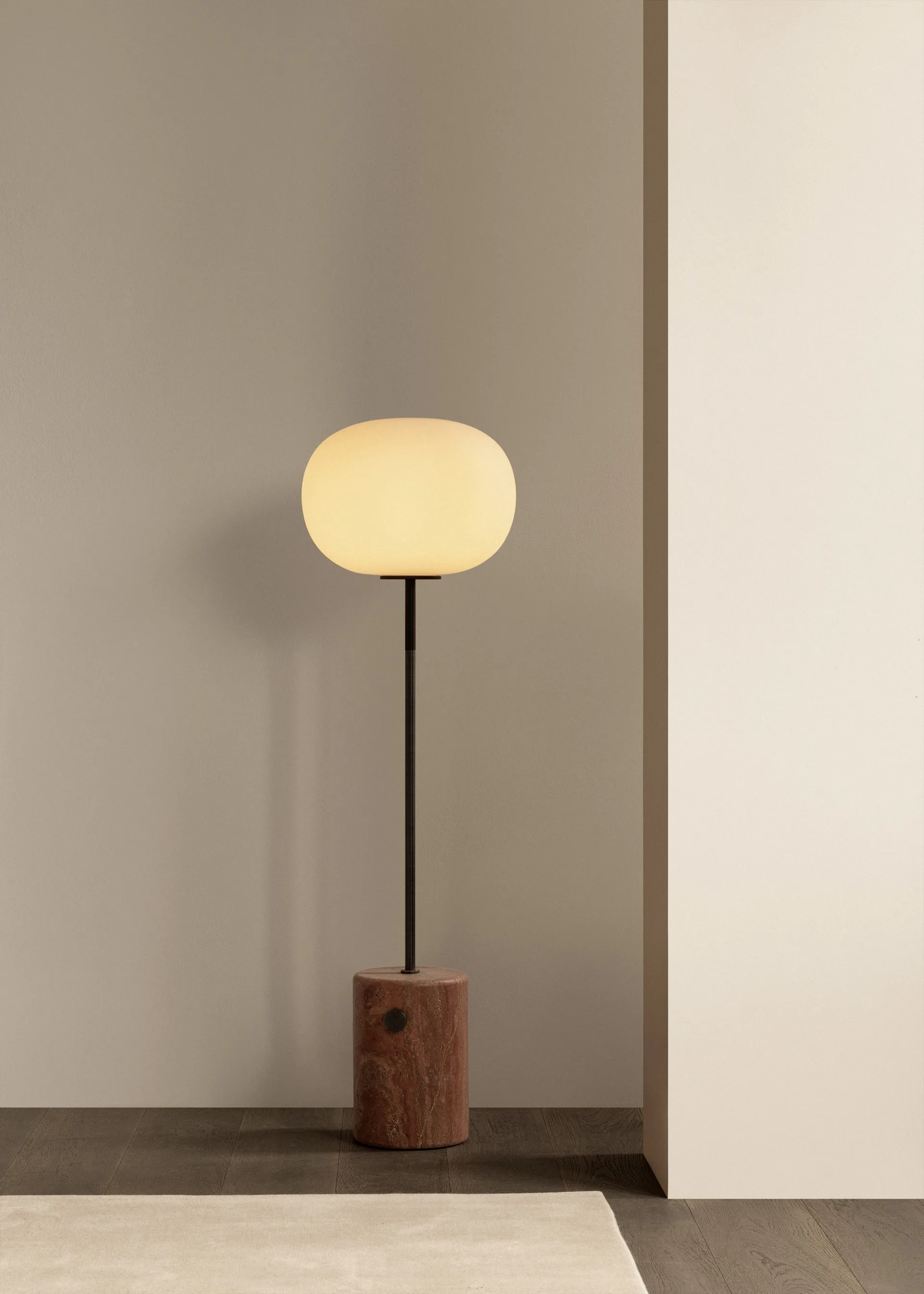 JWDA floor lamp, Red travertine, 130 cm Audo Copenhagen