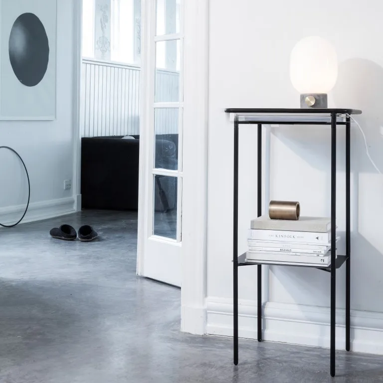 JWDA table lamp, Concrete-brass, Small Audo Copenhagen