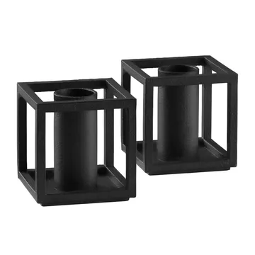 Kubus Micro candle holder 2-pack - Black - Audo Copenhagen