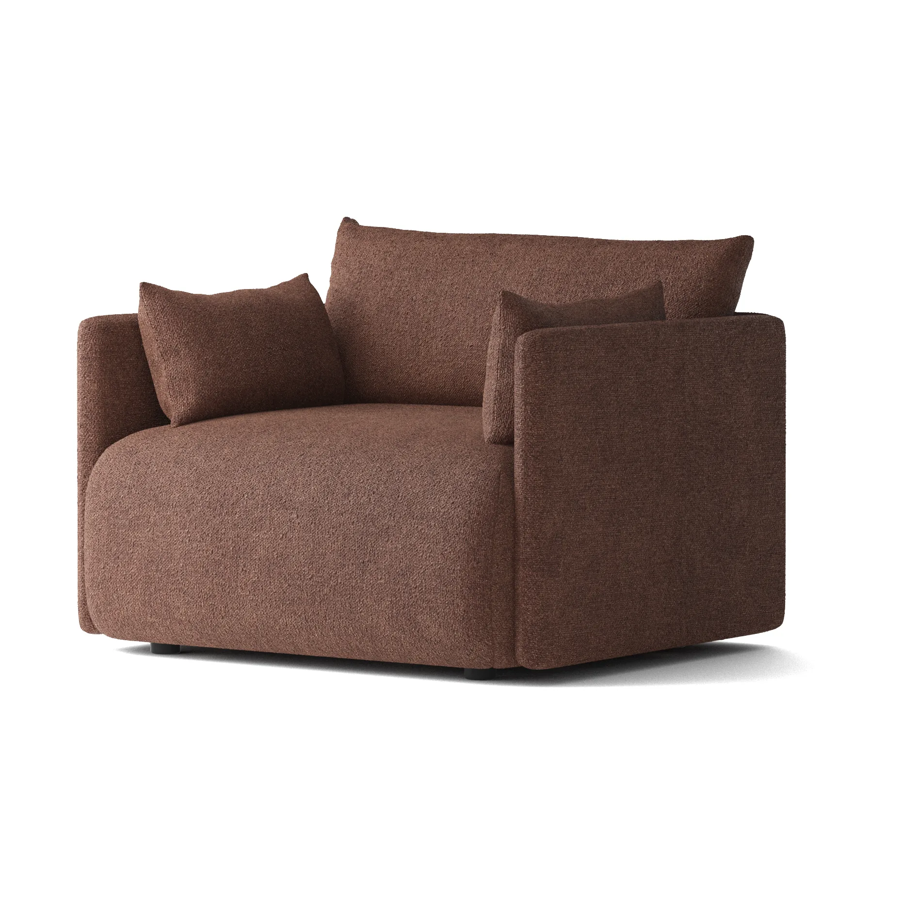 Offset arm chair, Audo Bouclé 08 Bordeaux Audo Copenhagen