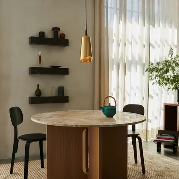 Umanoff pendant lamp - polished brass-wallnut - Audo Copenhagen