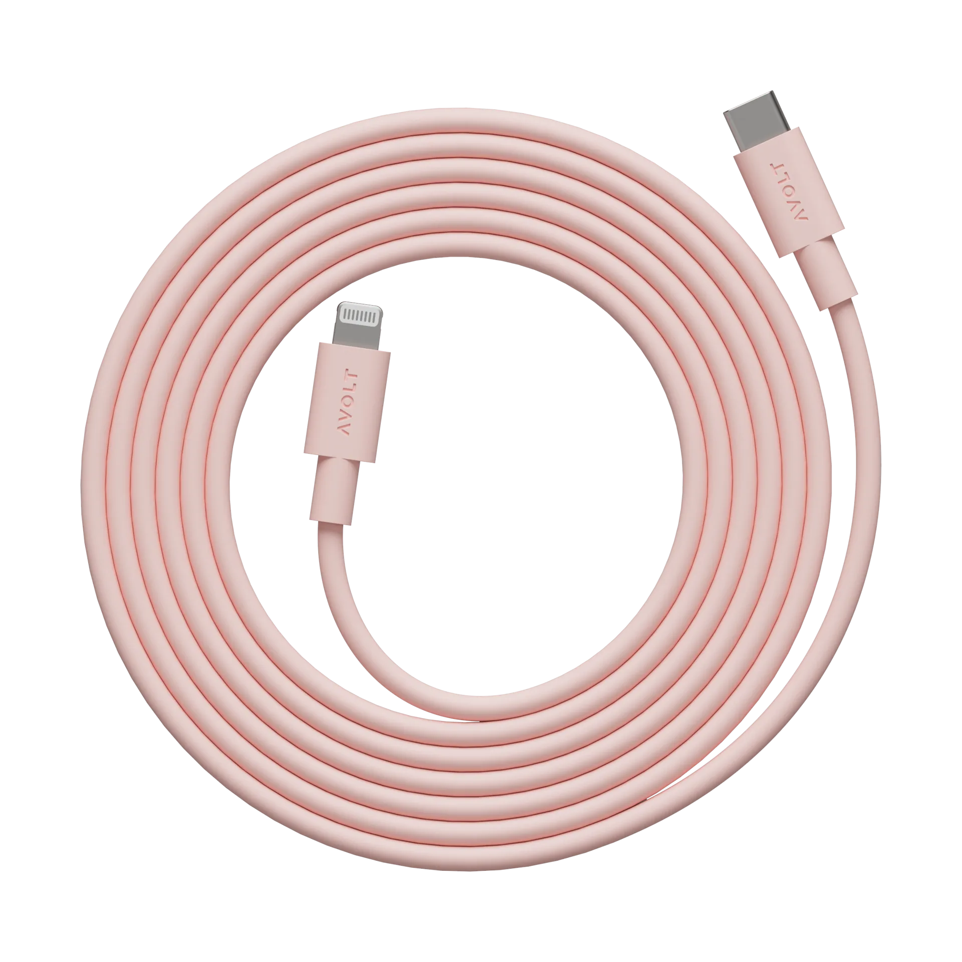 Cable 1 USB C to Lightning charging cable 2m, New Pink Avolt
