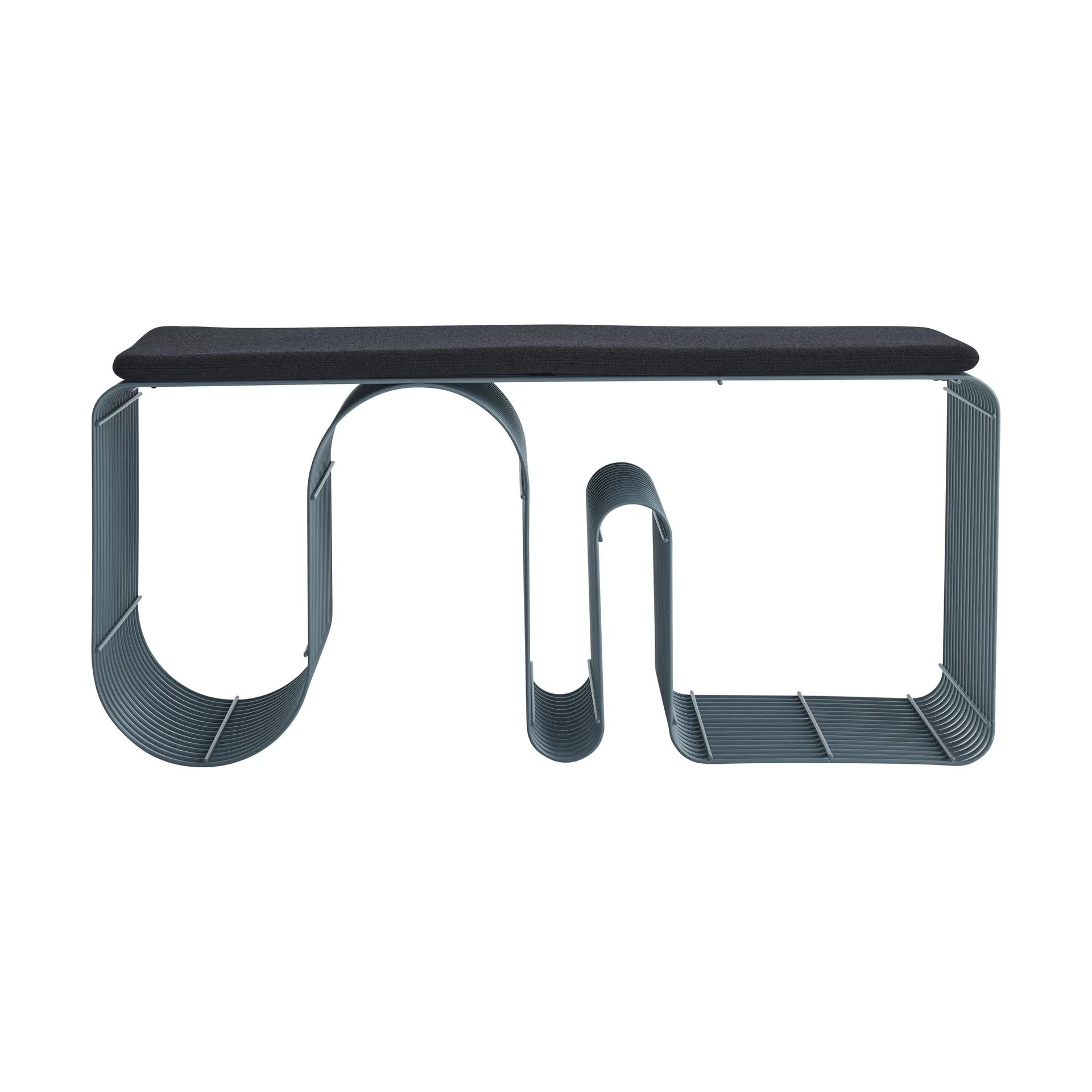 Curva seating bench 100 cm, Dusty blue AYTM