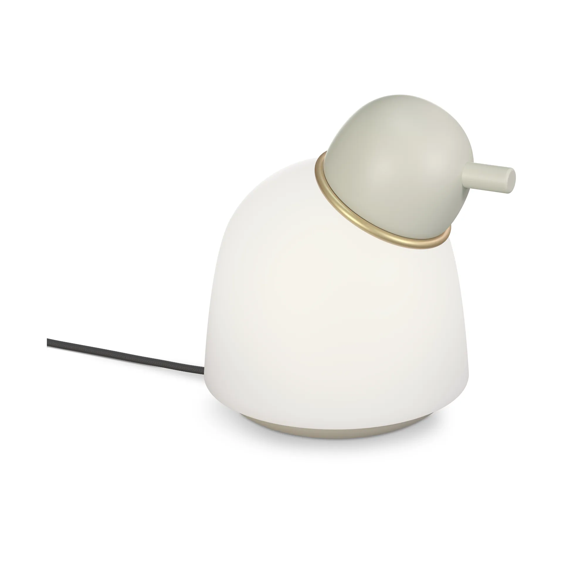 Bird table lamp 21.5 cm, Sand-brass-opal glass Belid