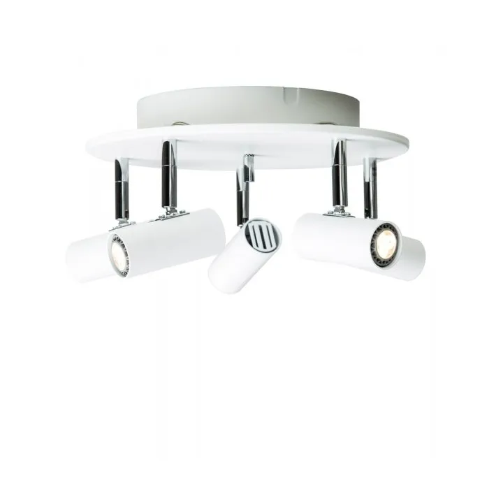 Cato 5-spotlight roundabout Ø24 cm, White Belid