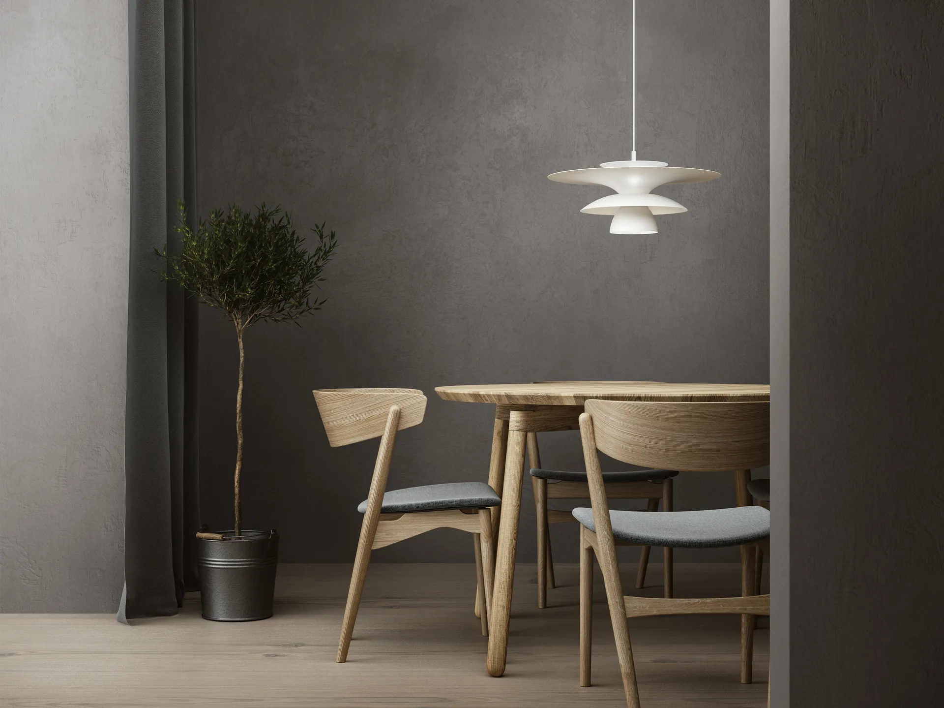 Picasso ceiling lamp Ø50 cm, Matt white Belid