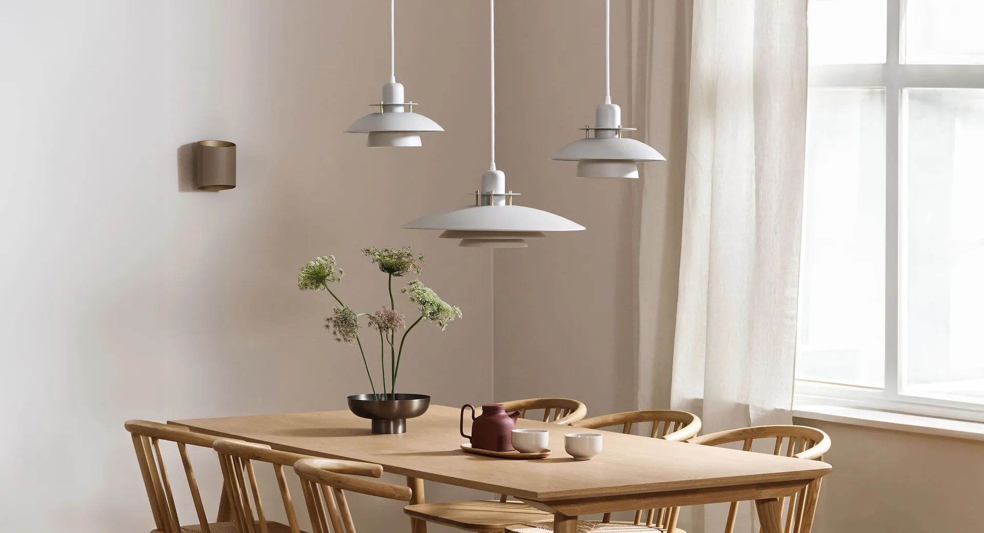 Primus pendant Ø43 cm, Sand-brass Belid
