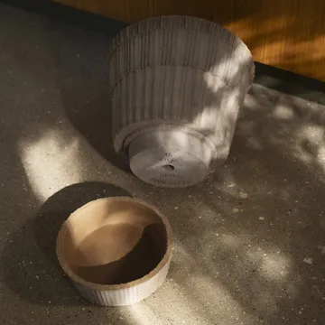 Atlas raw pot with saucer - Grey, Ø25 cm - Bergs Potter