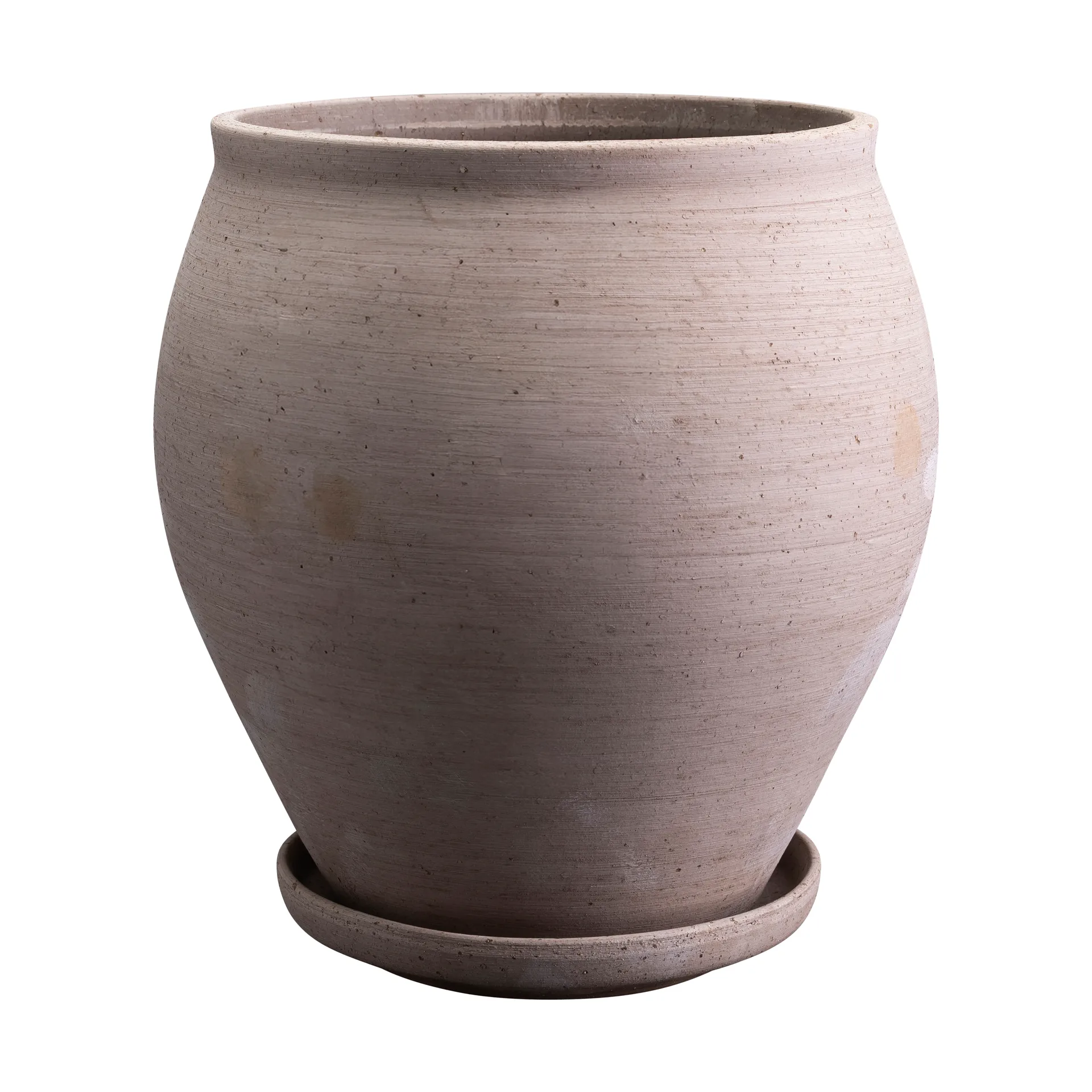 Delphi pot with saucer, 2 pieces, Grey, Ø26 cm Bergs Potter