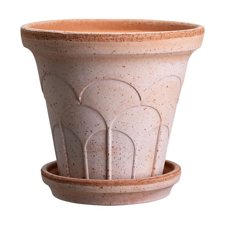 Fleur pot with saucer, 2 pieces - Pink, Ø12 cm - Bergs Potter