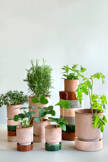 Hoff pot - Ø14 cm, Raw Rosa-Emerald Green - Bergs Potter