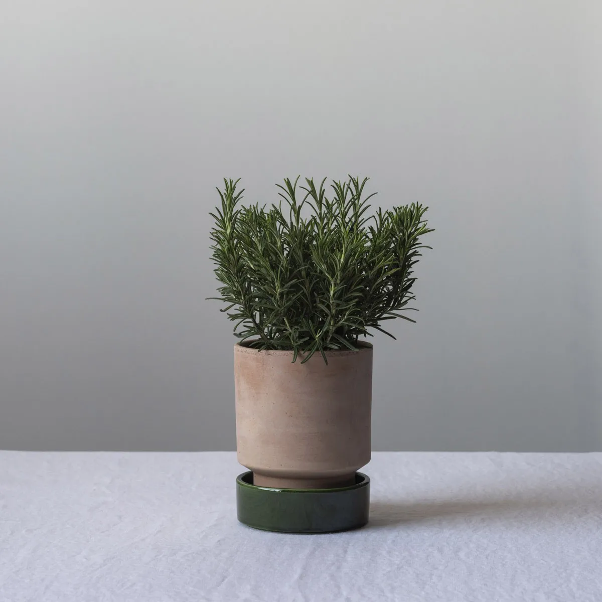 Hoff pot, Ø14 cm, Raw Rosa-Emerald Green Bergs Potter