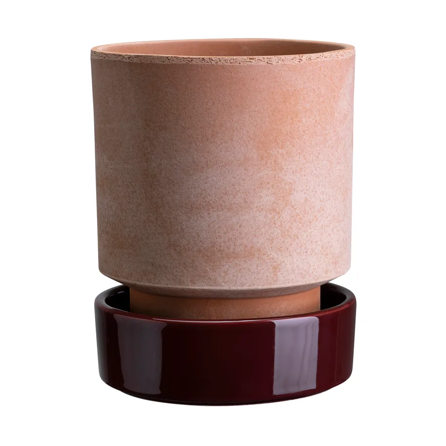 Hoff pot, Ø16 cm, Raw Rosa-Deep Burgundy Bergs Potter