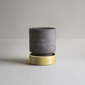 Hoff pot - Ø18 cm, Raw Grey-Pale Yellow - Bergs Potter