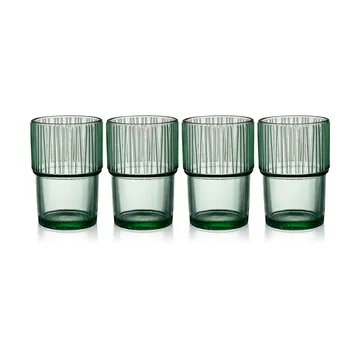 Kusintha café glass 38 cl 4-pack - Green - Bitz