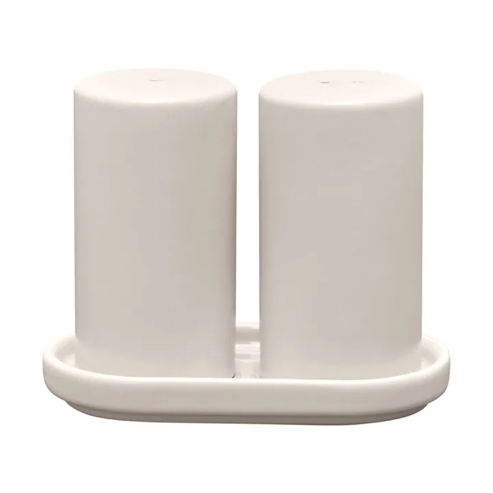 Pilar salt and pepper shakers, set of 2 - Moonbeam, Ø4.5x11.5 cm - blomus
