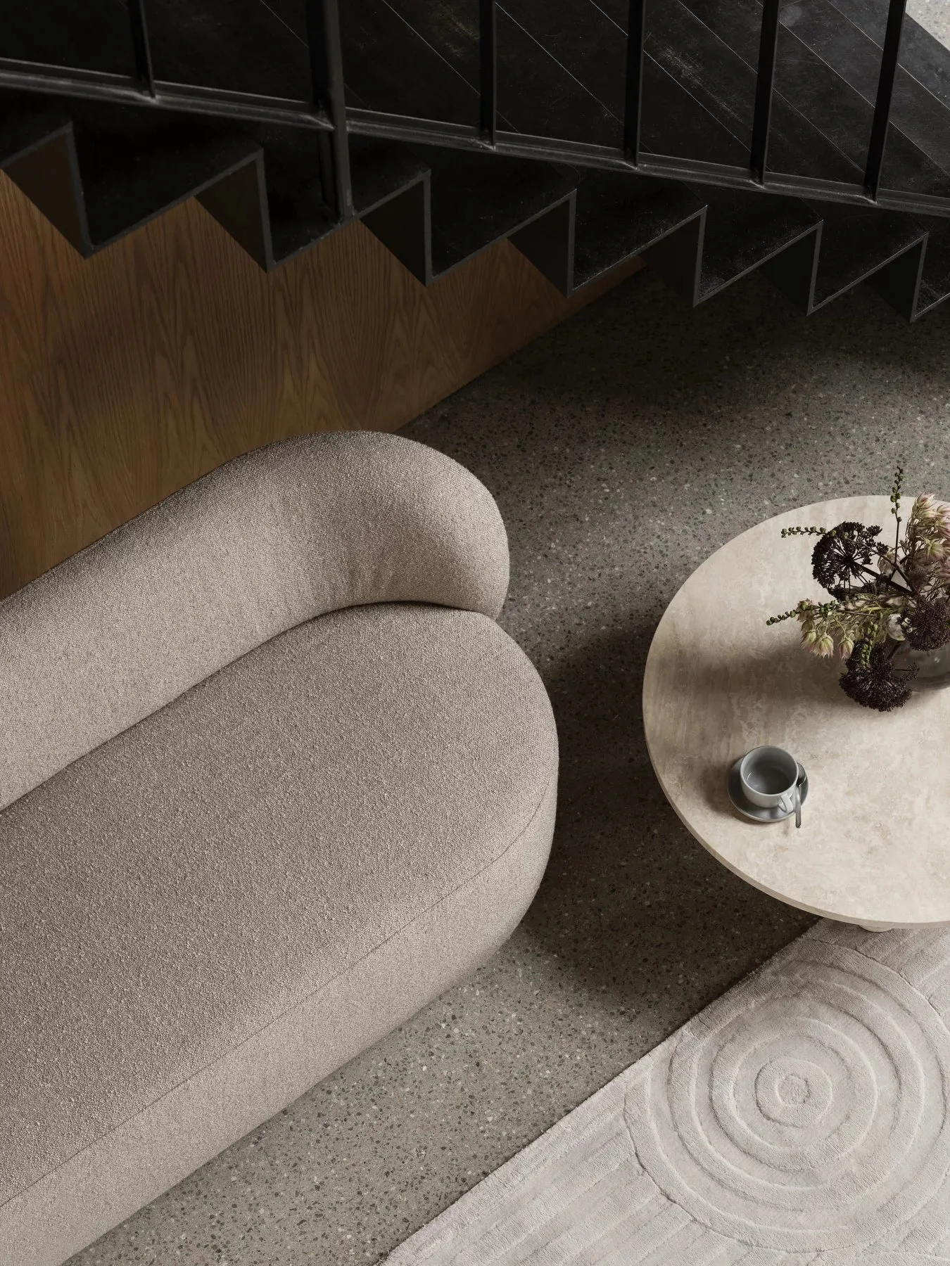 Uzu rug M 160x240 cm, Beige blomus