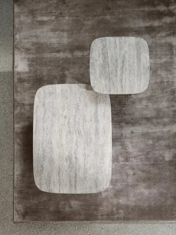 Volos coffee table L 100x70 cm - Silver Travertine - blomus