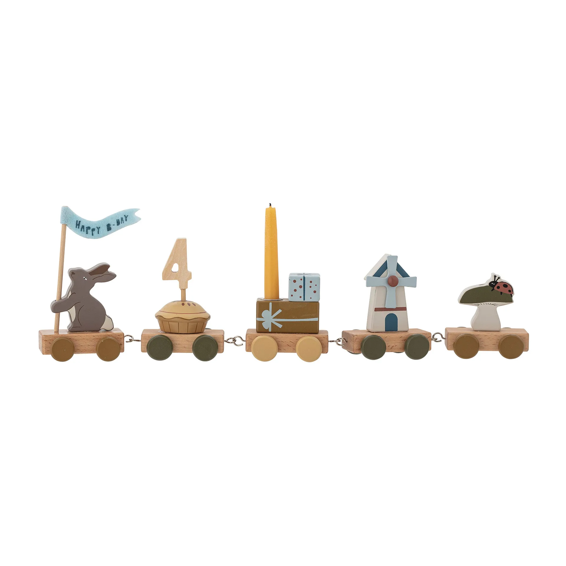 Alfi birthday train 39 cm, Brown Bloomingville