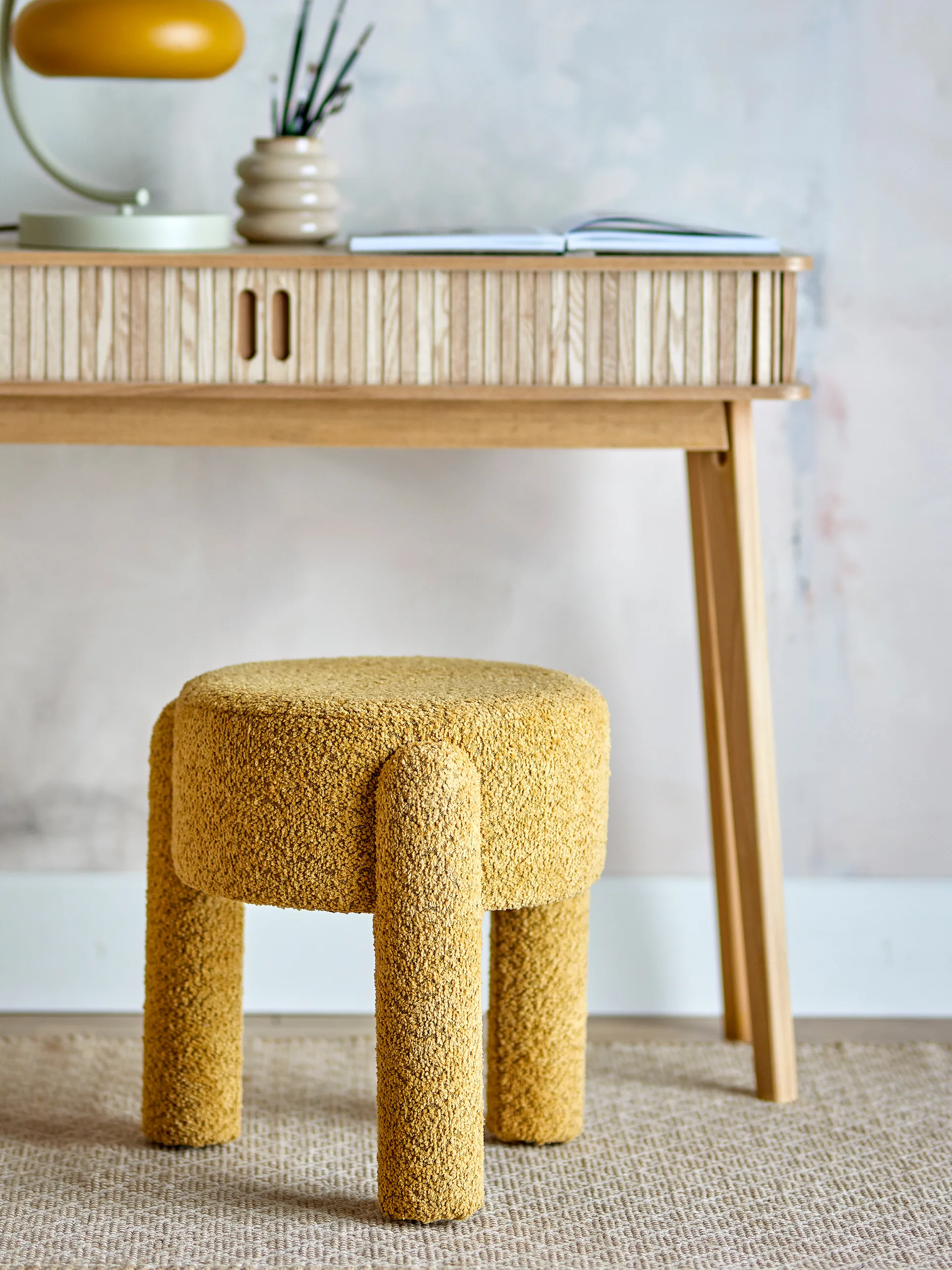 Bruno stool Ø42 cm, Yellow Bloomingville