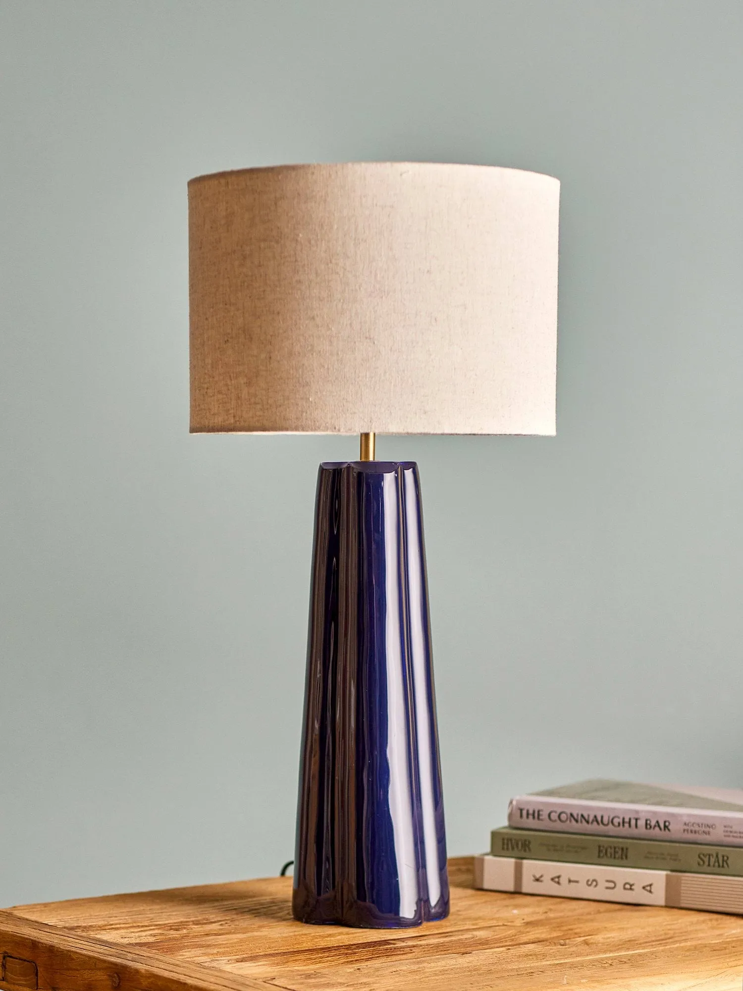 Cornelie table lamp, Blue, Ø30 cm Bloomingville