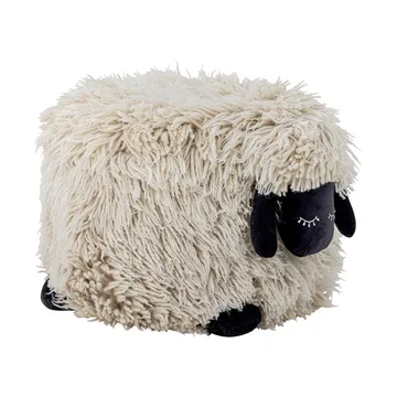 Dolly pouf wool 50x45 cm - White - Bloomingville