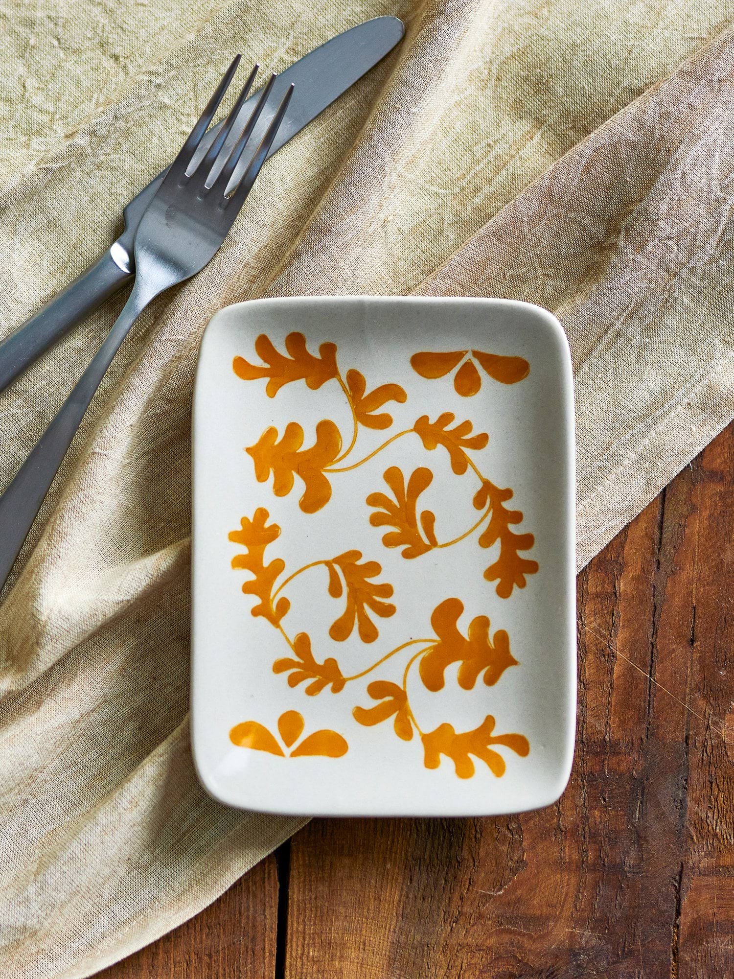 Fauni side plate, Yellow, 15x11.5 cm Bloomingville