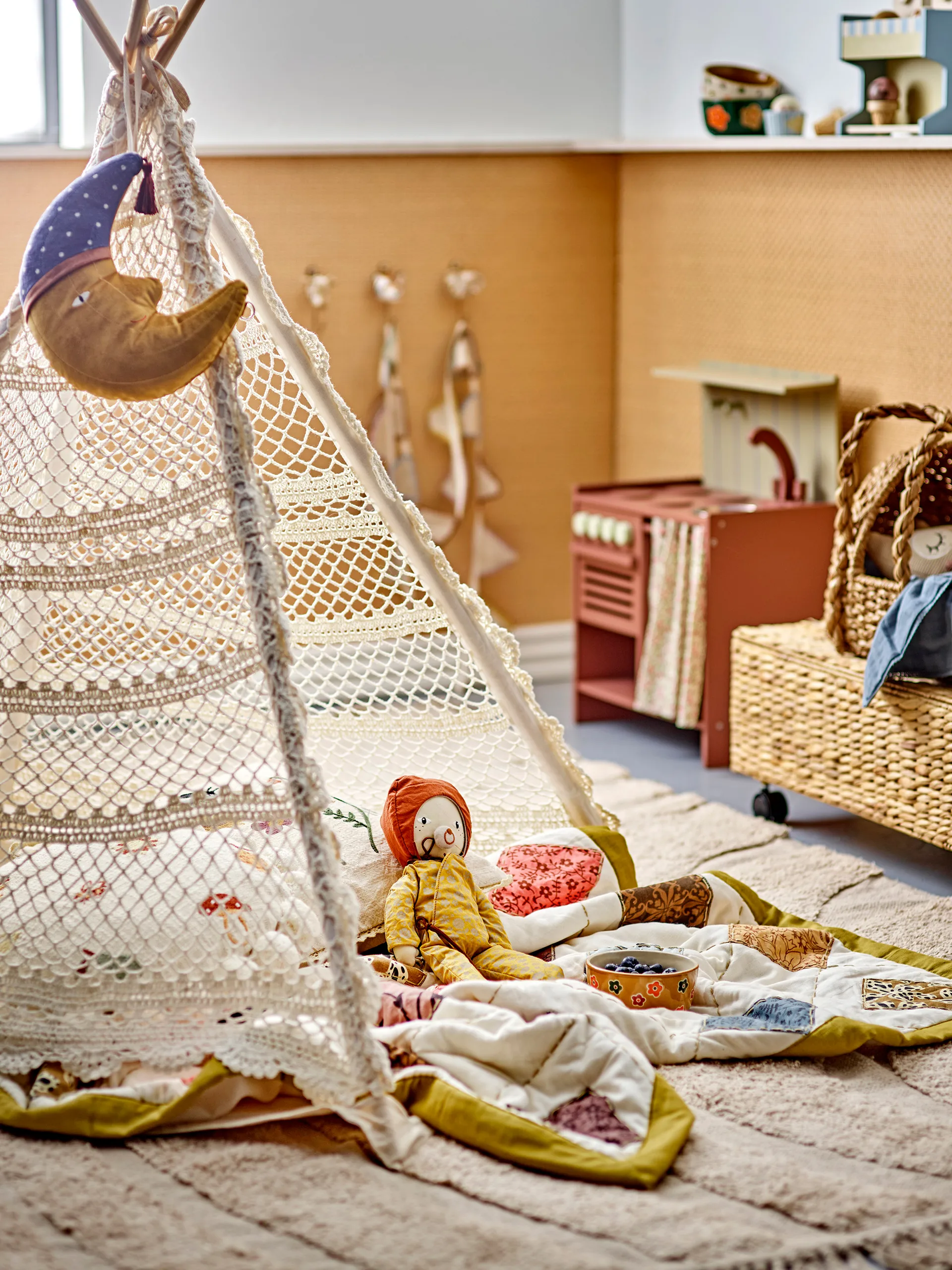 Herle play tent 100 cm, Nature Bloomingville