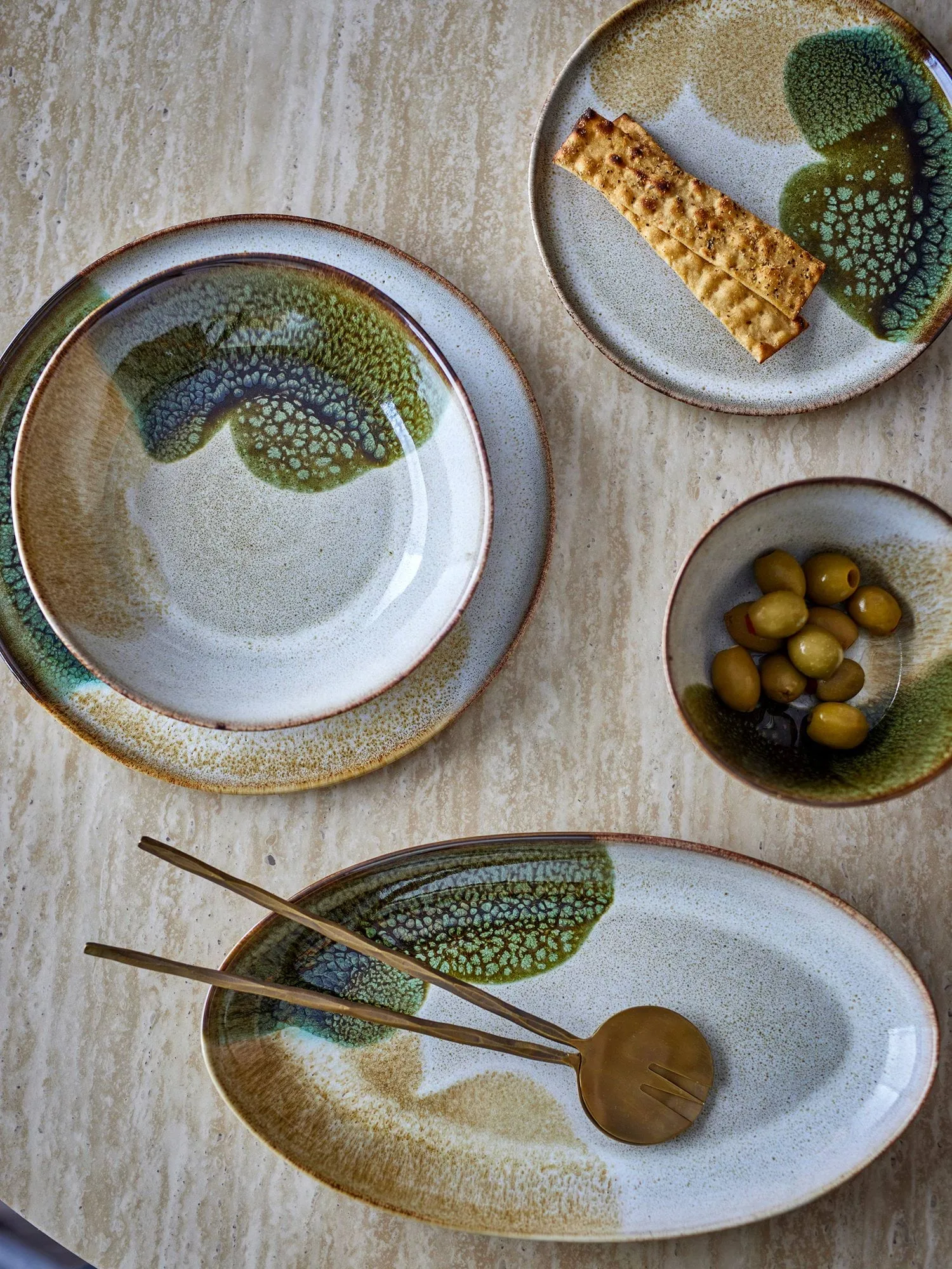 Jules plate, Green, Ø28.5 cm Bloomingville