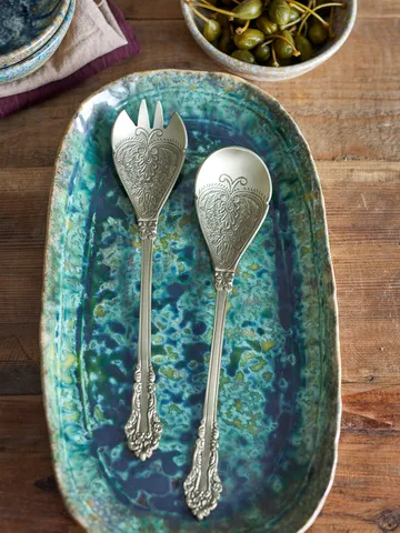 Kalima salad servers 2 pieces - Brass - Bloomingville