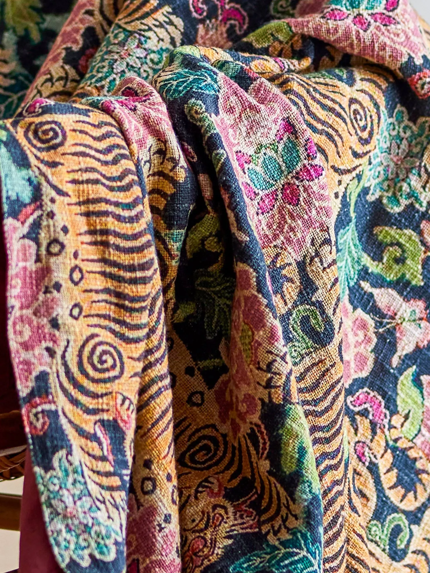 Lester throw blanket, Multi, 152x127 cm Bloomingville